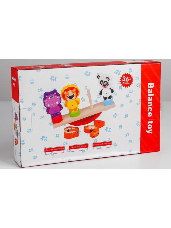 Логическая пирамидка-балансир «Зверята»