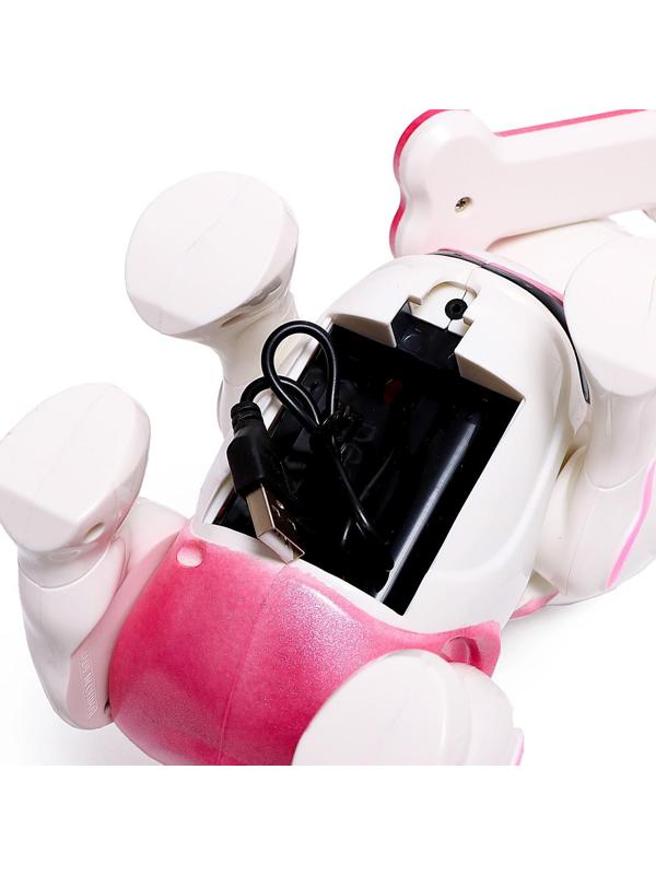 Робот-собака Iq Bot «Чаппи», русское озвучивание, световые и звуковые эффекты / Розовый