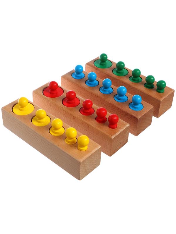 Развивающий набор цилиндров «Больше-меньше», цветные MSN17065