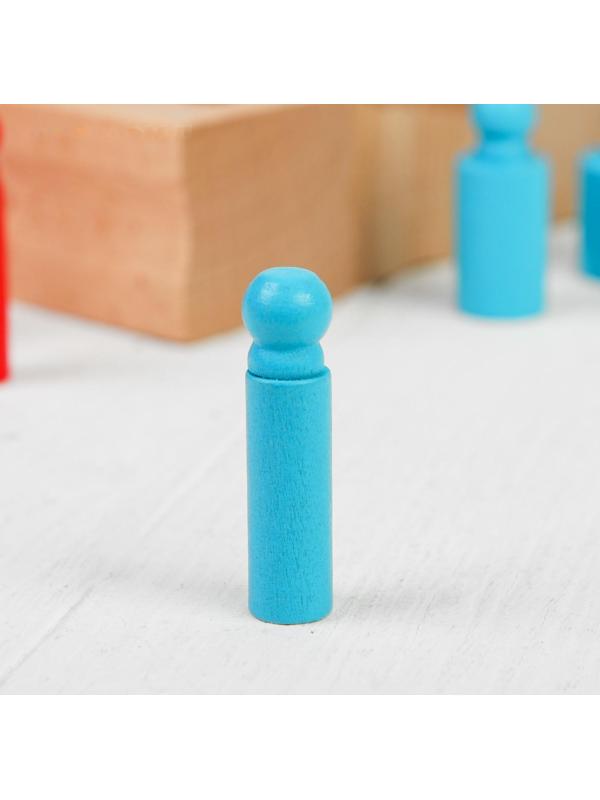 Развивающий набор цилиндров «Больше-меньше», цветные MSN17065