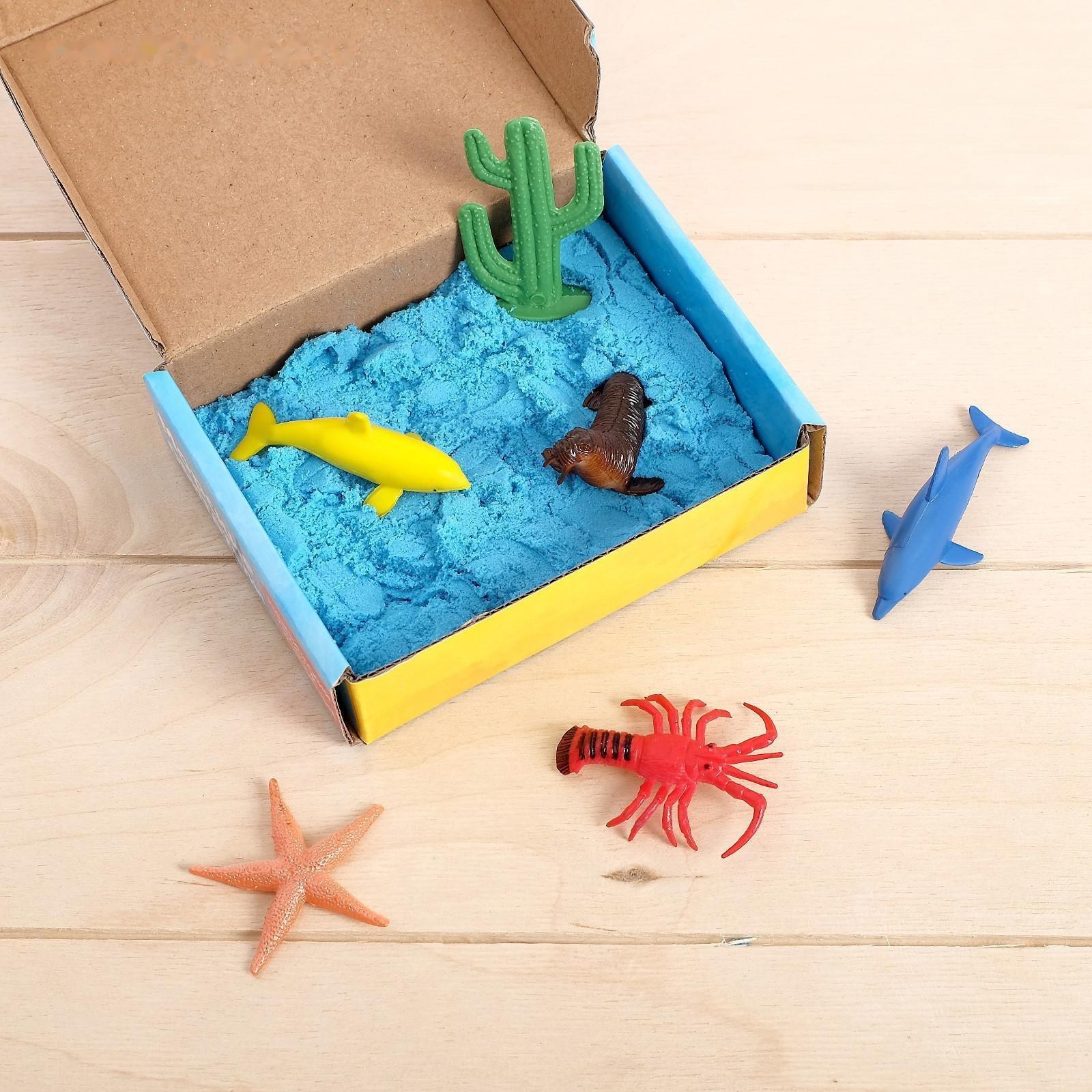 Развивающий набор «Морские обитатели»: животные и кинетический песок