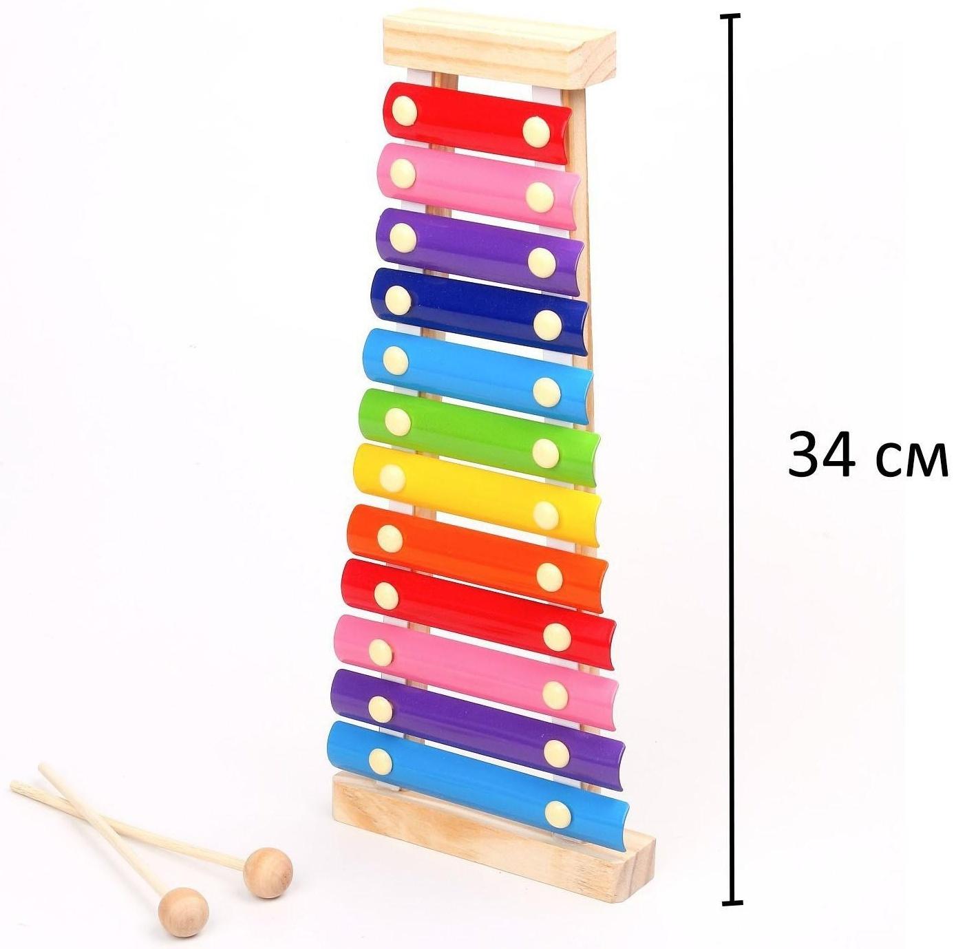 Металлофон, 12 тонов + карточки с песнями