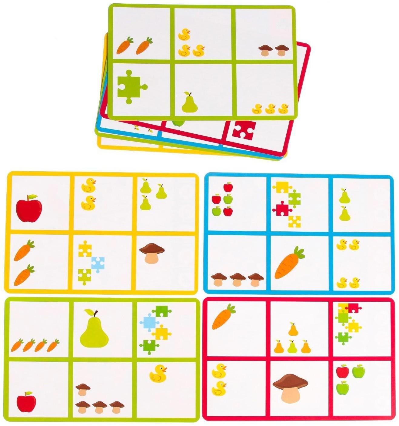 Настольная игра на логику «Умное лото. Учимся считать», мемори