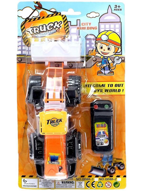 Трактор «Строитель», на дистанционном управлении, работает от батареек, МИКС