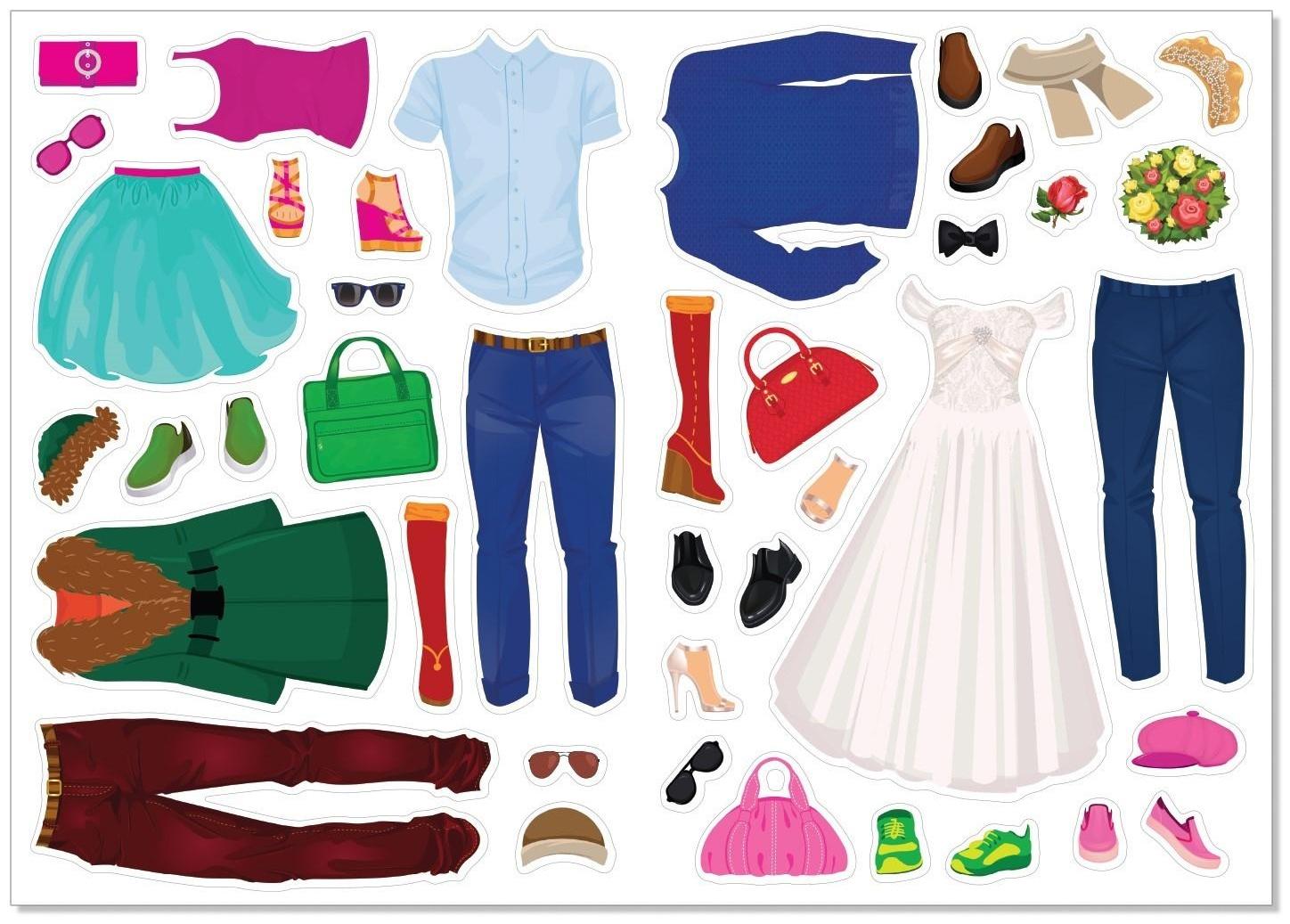 Наклейки «Наряди куколку. Свадьба», 12 стр.