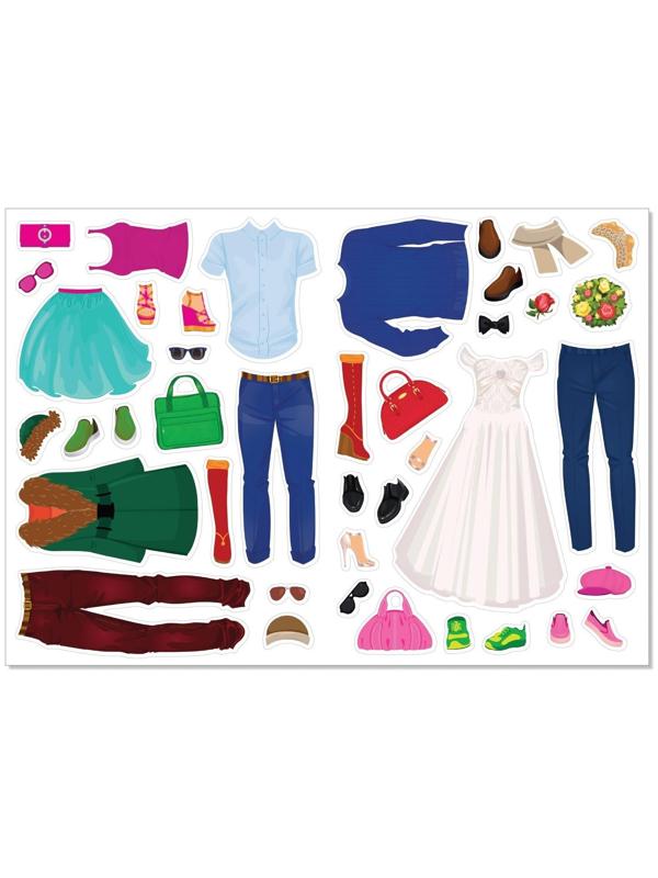 Наклейки «Наряди куколку. Свадьба», 12 стр.