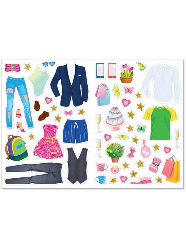 Наклейки «Наряди куколку. Свадьба», 12 стр.