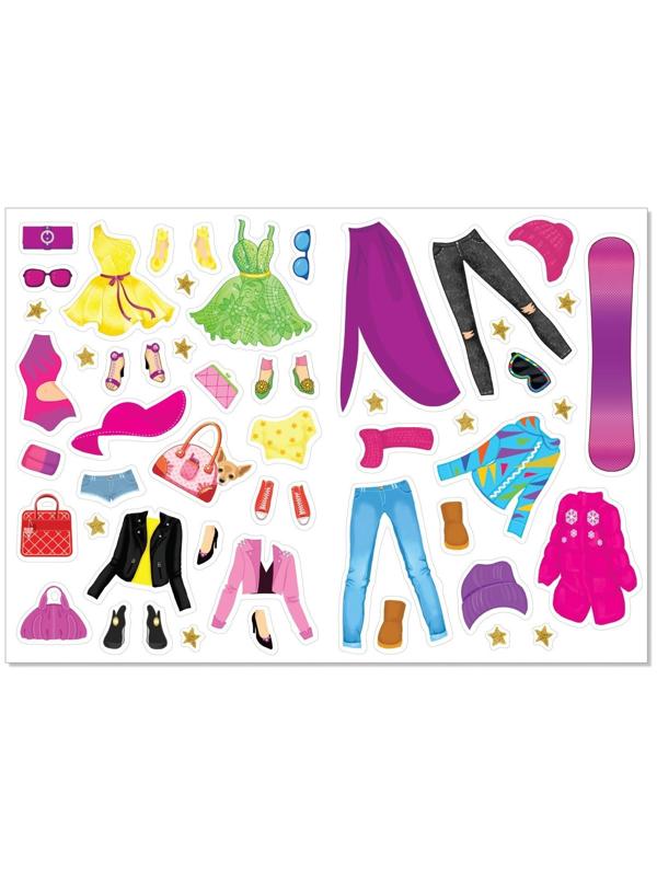 Наклейки «Наряди куколку. Времена года», 12 стр.