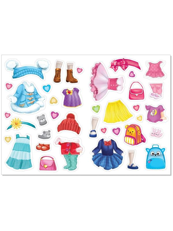 Наклейки «Наряди куколку. Сестрёнки», 12 стр.