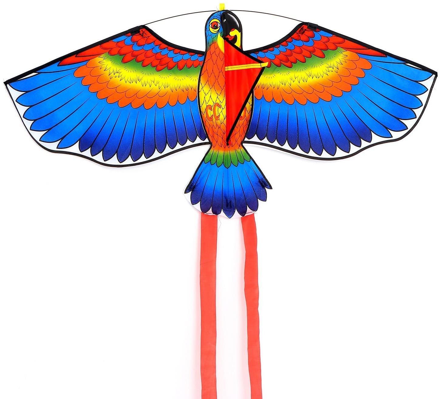 Воздушный змей «Птица», с леской, цвета МИКС