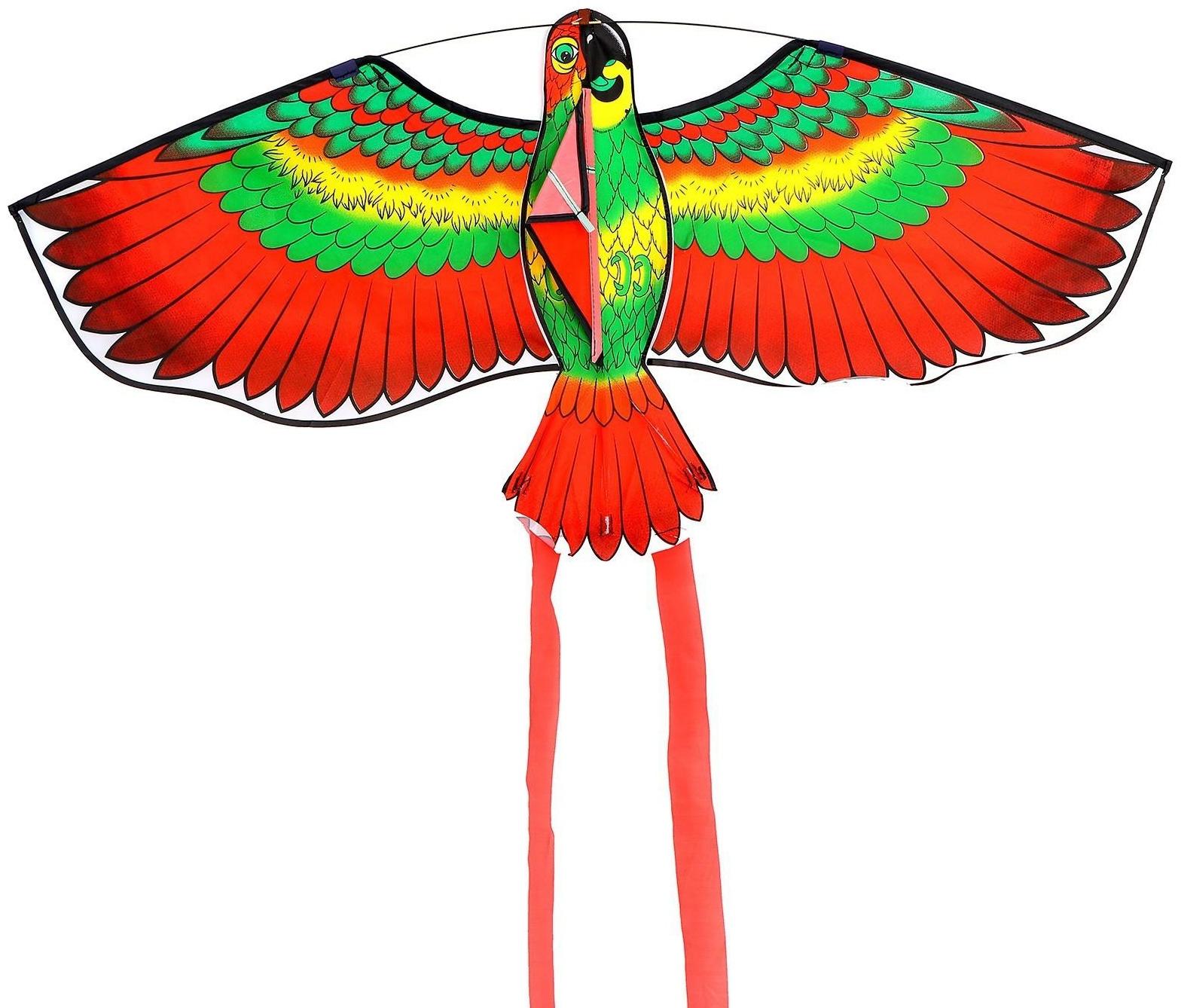 Воздушный змей «Птица», с леской, цвета МИКС