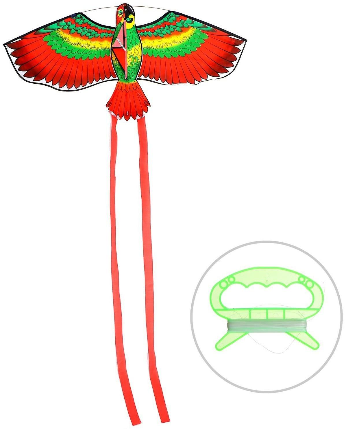 Воздушный змей «Птица», с леской, цвета МИКС