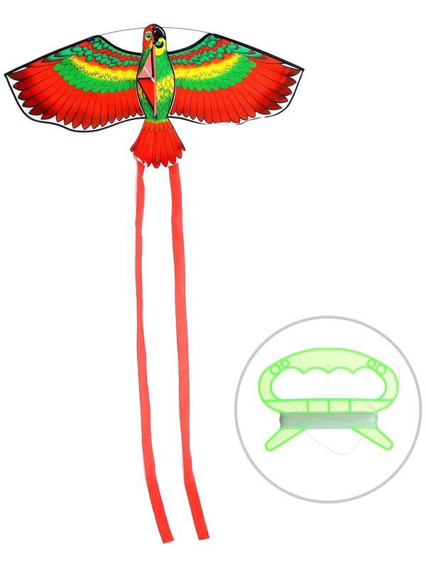 Воздушный змей «Птица», с леской, цвета МИКС