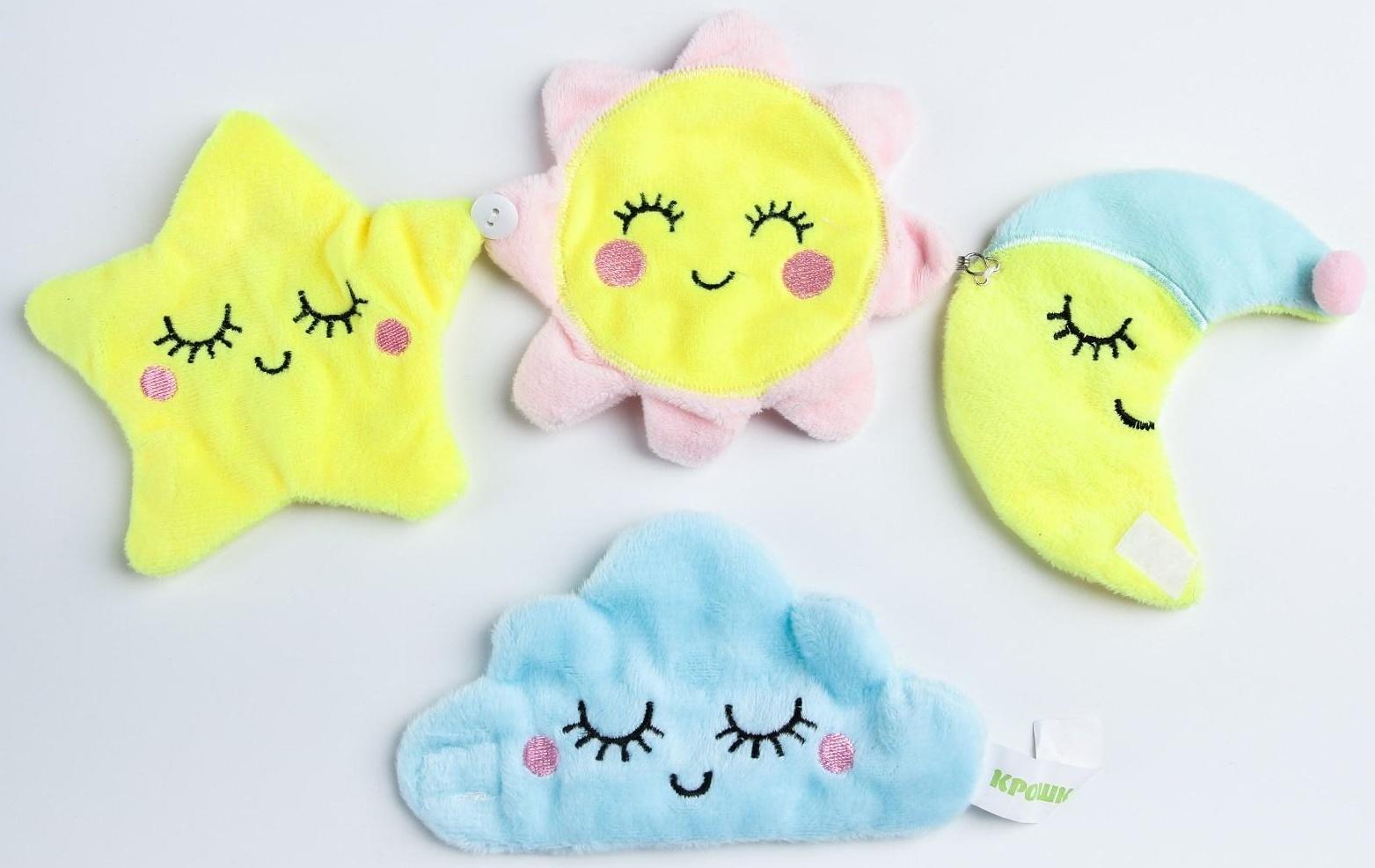 Мягкие развивающие игрушки «Счастливый малыш» (набор 4 штучки), виды МИКС