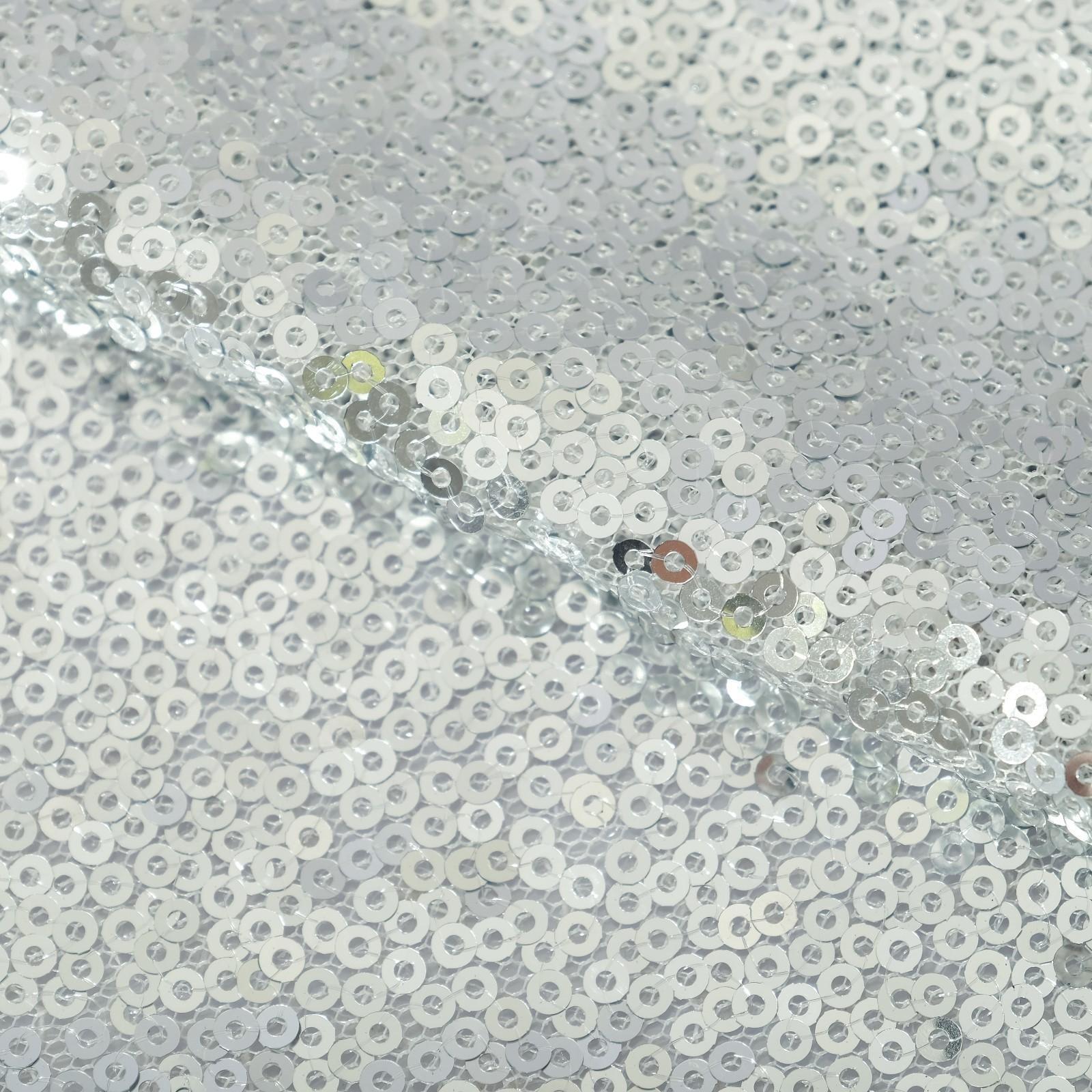 Ткань для пэчворка «Серебро» пайетки, 33 × 33 см