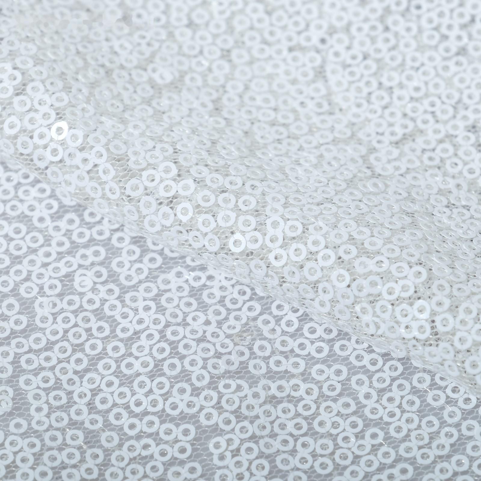 Ткань для пэчворка «Белая» пайетки, 33 × 33 см