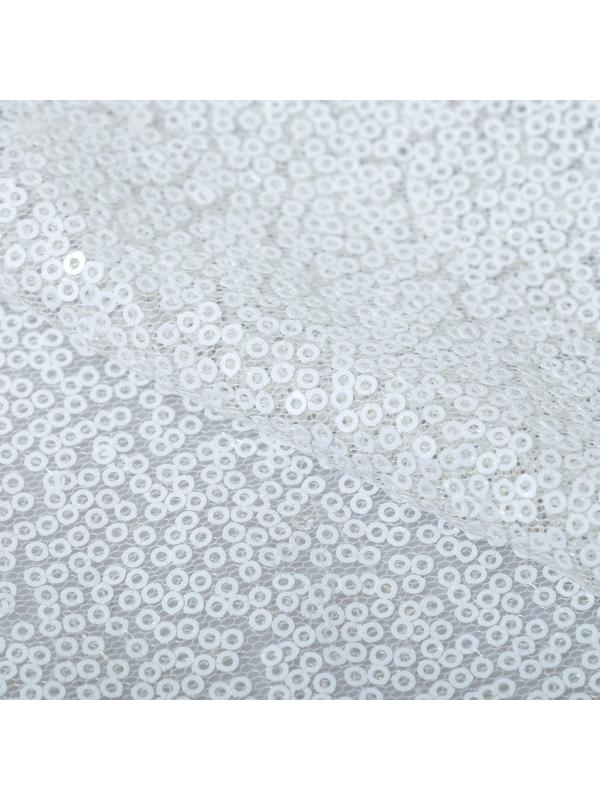 Ткань для пэчворка «Белая» пайетки, 33 × 33 см