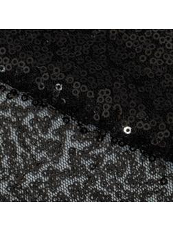 Ткань для пэчворка «Черная» пайетки, 33 × 33 см