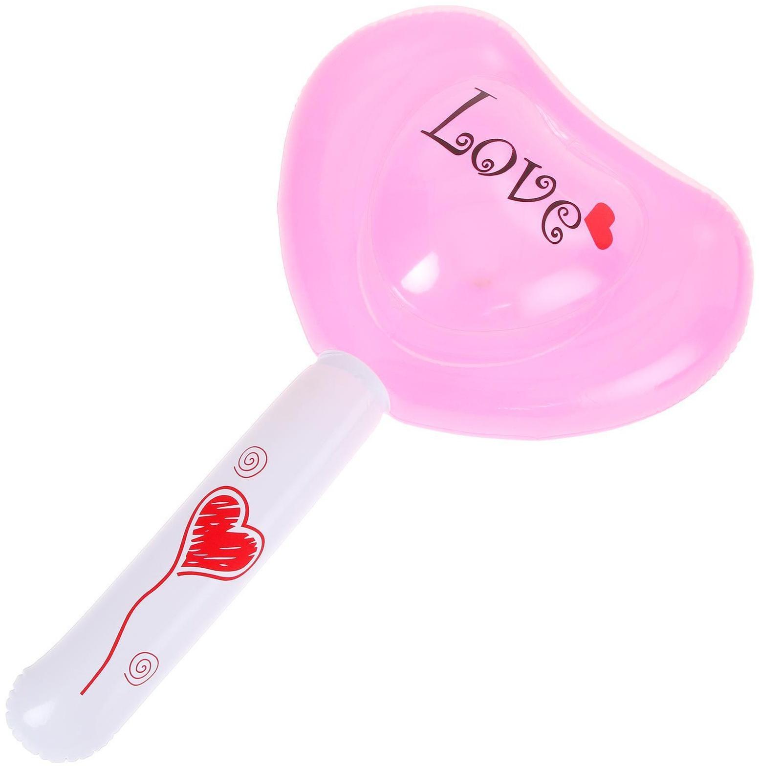 Игрушка надувная со звуком «Сердце», 55 см, звук, свет