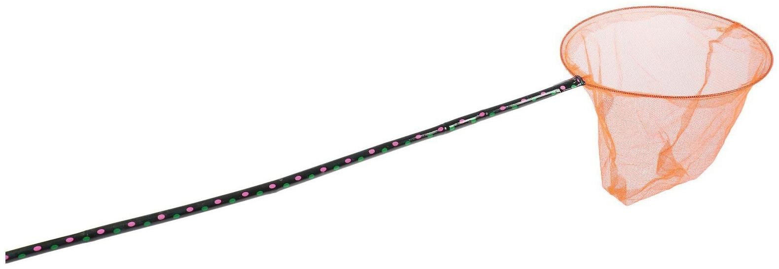 Сачок детский, ручка чёрный горох, 90 см, d=28 см, цвета МИКС