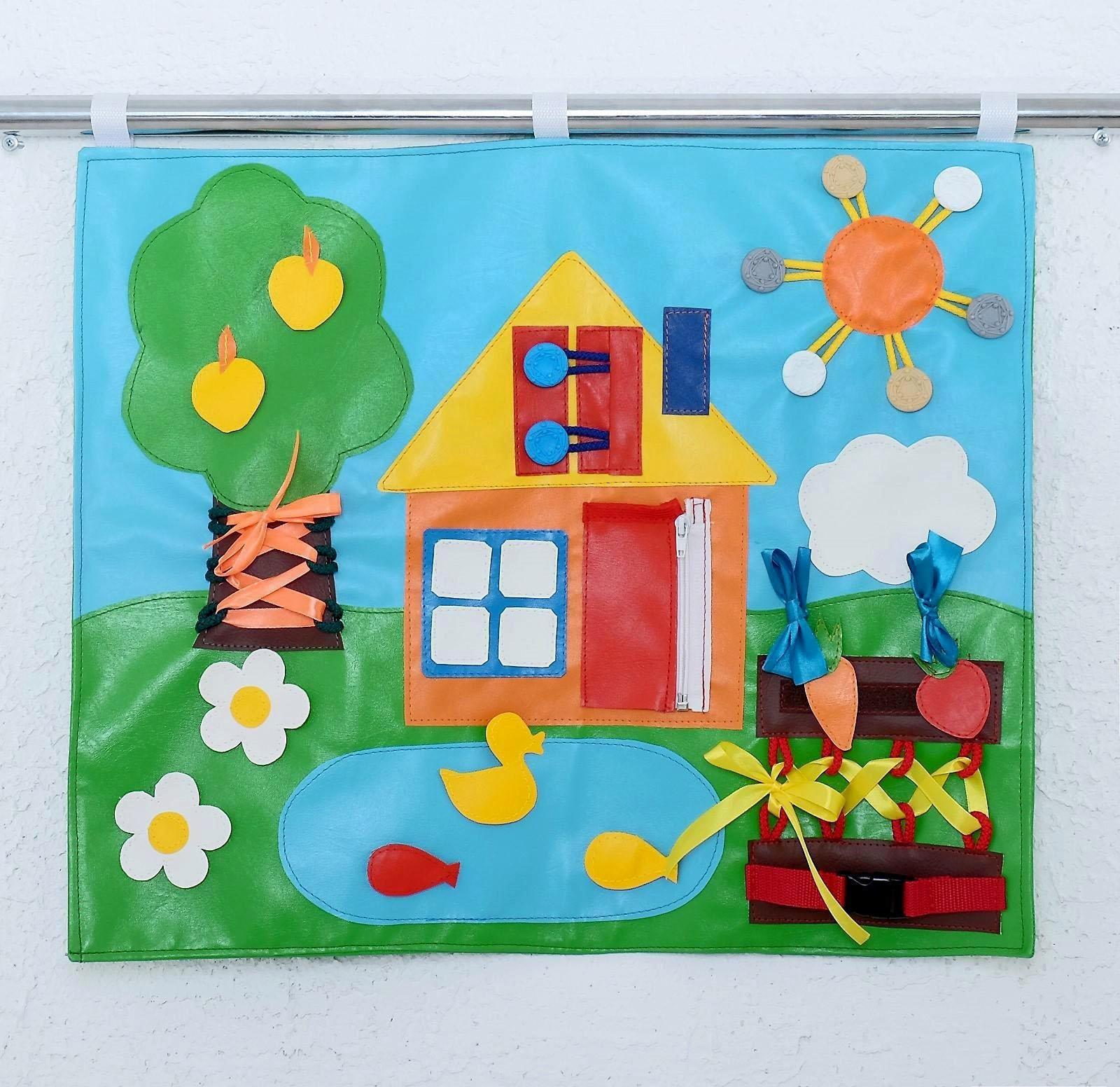 Коврик развивающий тактильный «Домик», 60 × 50 см, по методике Монтессори