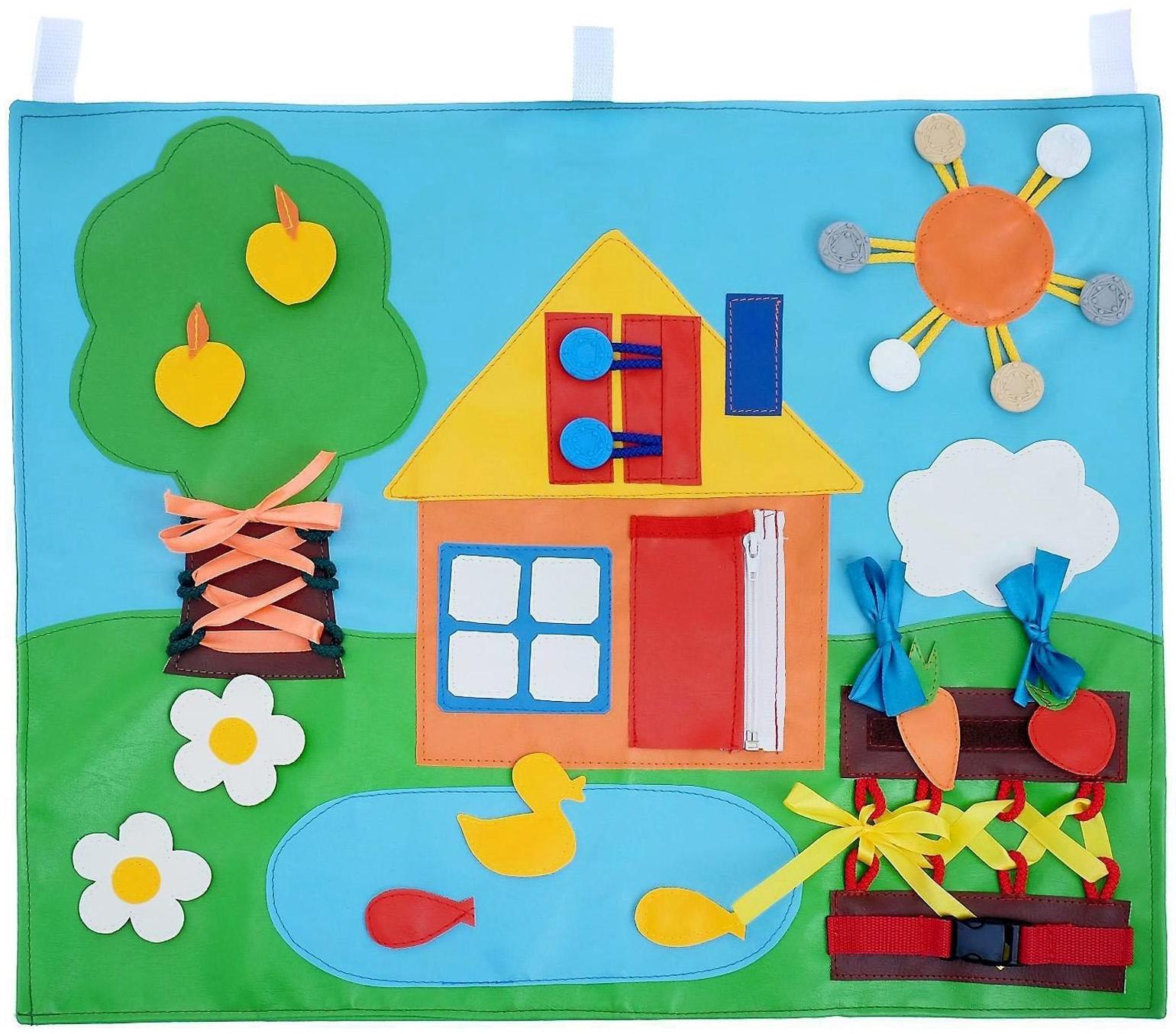 Коврик развивающий тактильный «Домик», 60 × 50 см, по методике Монтессори