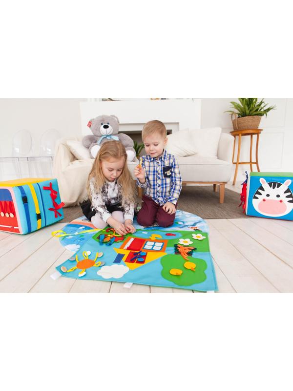 Коврик развивающий тактильный «Домик», 60 × 50 см, по методике Монтессори