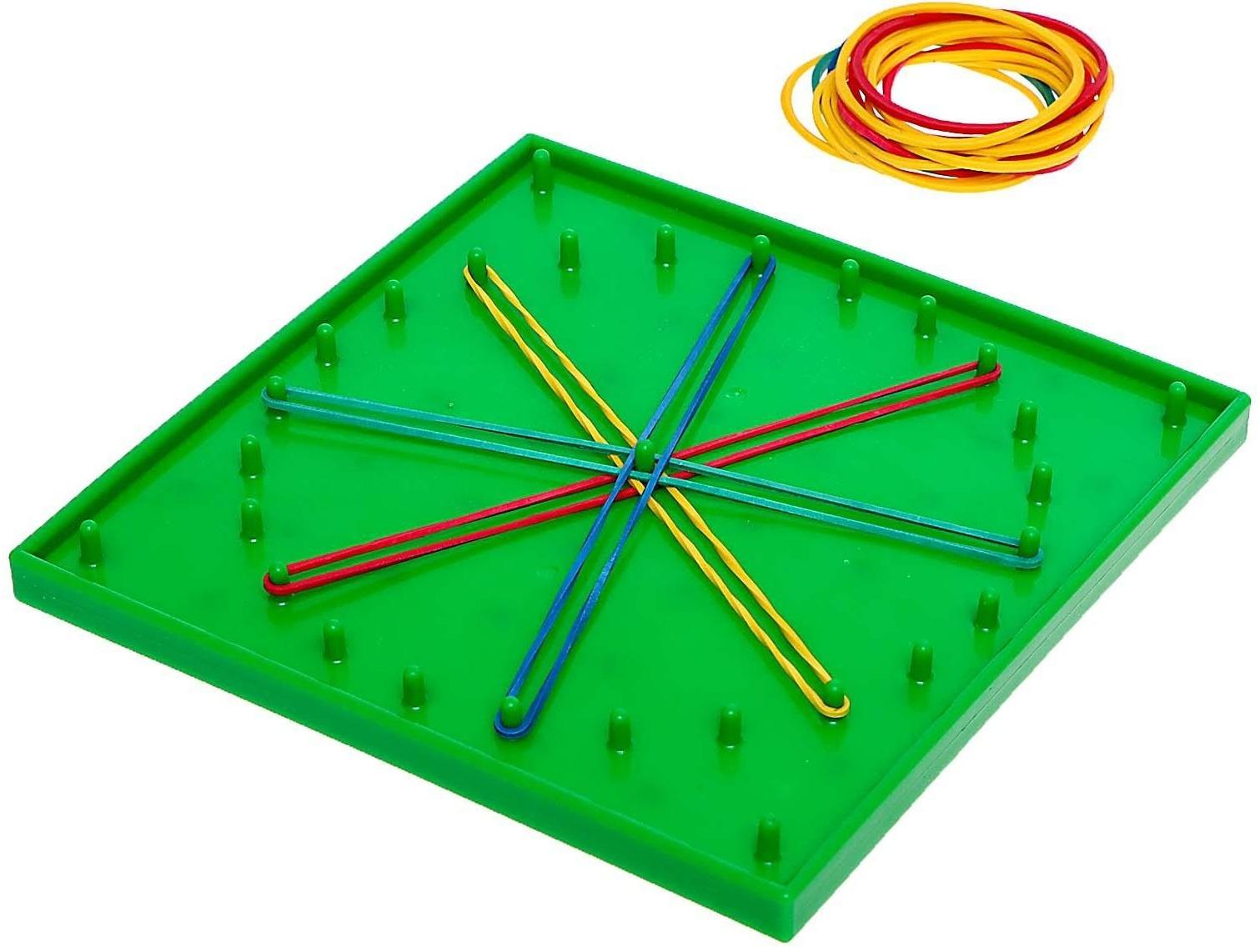 Геоборд «Математический планшет: Алфавит и цифры» с инструкцией по схемам, по методике Монтессори