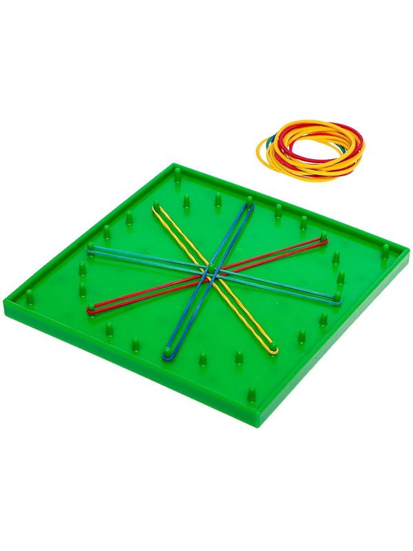 Геоборд «Математический планшет: Алфавит и цифры» с инструкцией по схемам, по методике Монтессори