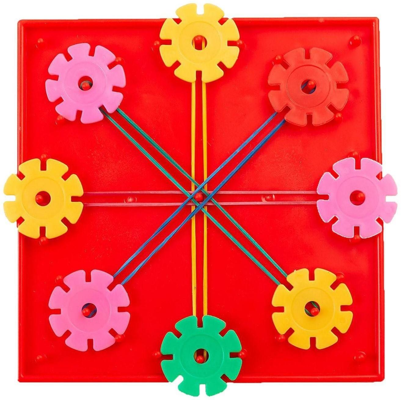 Геоборд «Математический планшет: весёлые картинки» с инструкцией по схемам, цвета МИКС, по методике Монтессори