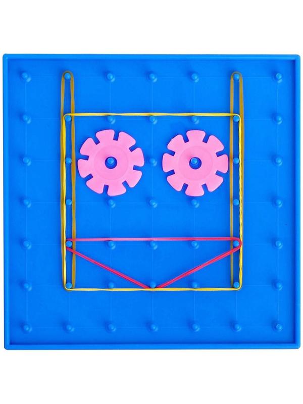 Геоборд «Математический планшет: весёлые картинки» с инструкцией по схемам, цвета МИКС, по методике Монтессори