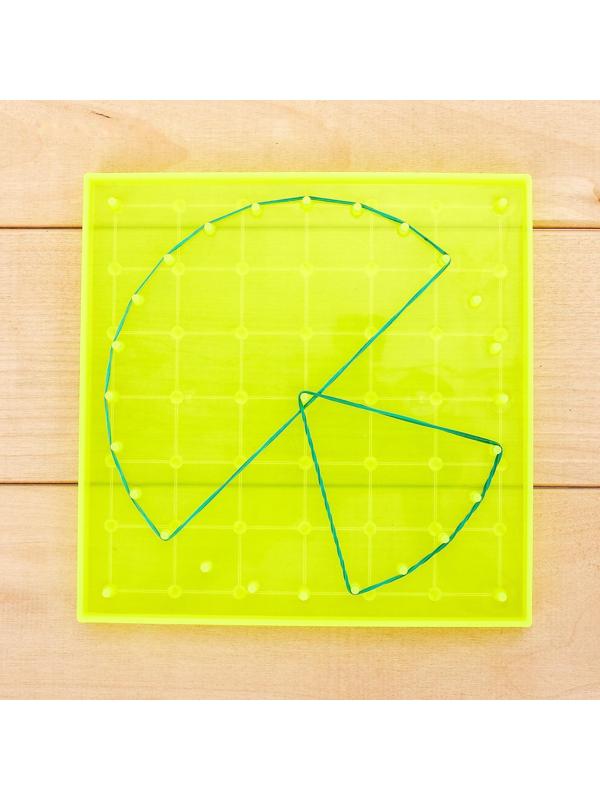 Геоборд двусторонний «Транспорт» со сменными картинками и резиночками, по методике Монтессори