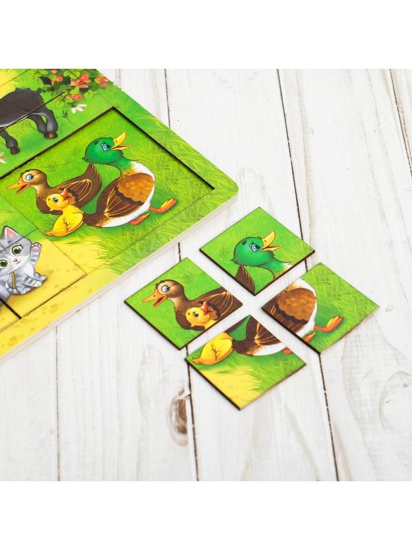 Логическая игрушка с разрезными картинками «Ферма»