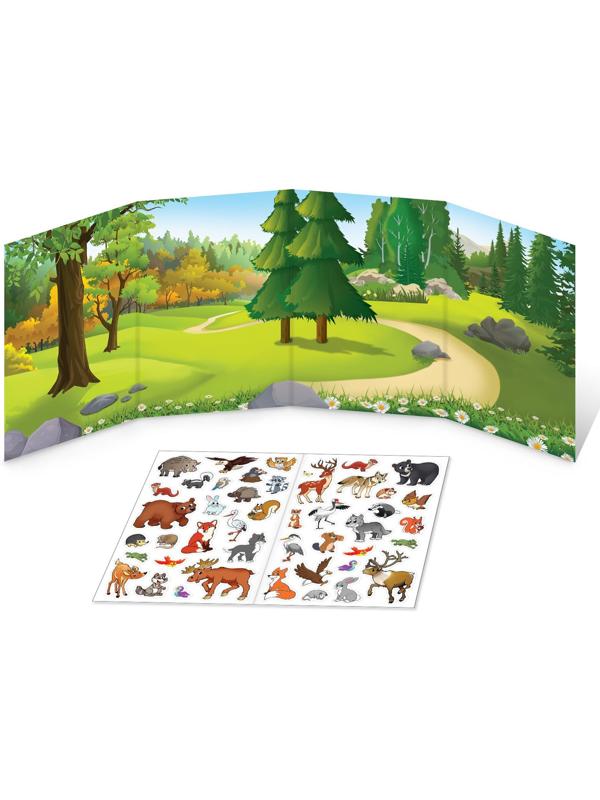 Наклейки многоразовые «Кто живёт в лесу»