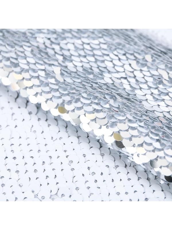 Ткань для пэчворка «Матовая белая-серебряная» 33 × 33 см