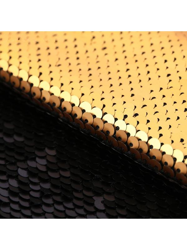 Ткань для пэчворка «Матовая черная-золотая», 33 × 33 см