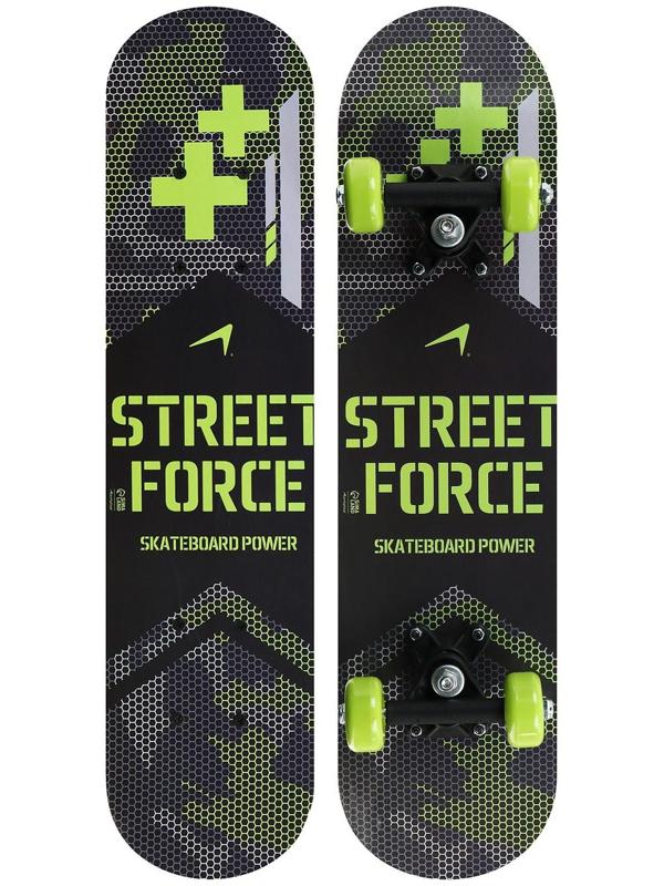 Скейтборд подростковый STREET FORCE 62х16 см, колёса PVC d=50 мм