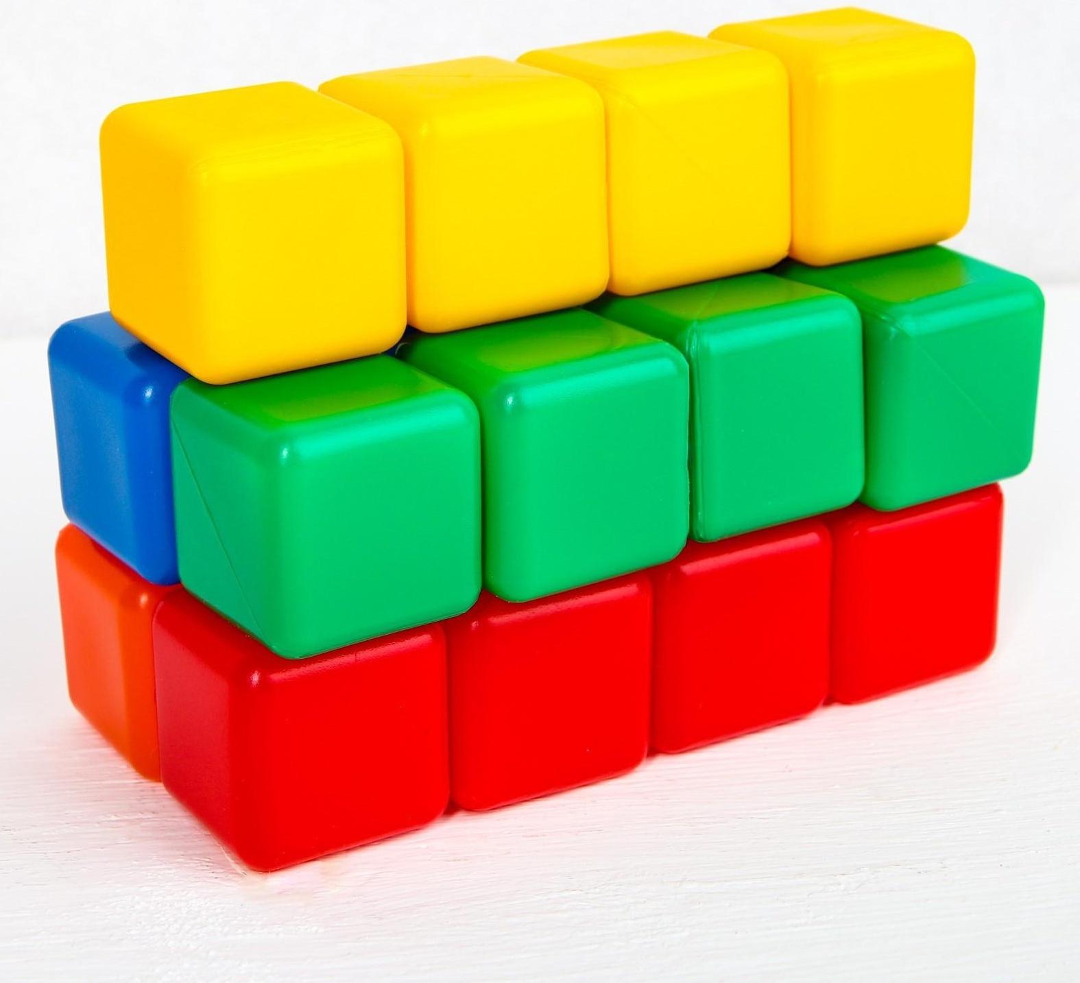 Набор цветных кубиков, «Смешарики», 20 шт., 4×4 см