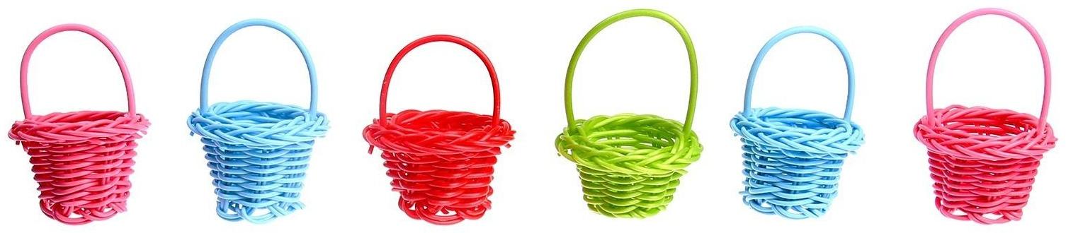 Кукольная миниатюра «Корзинка», цвета МИКС