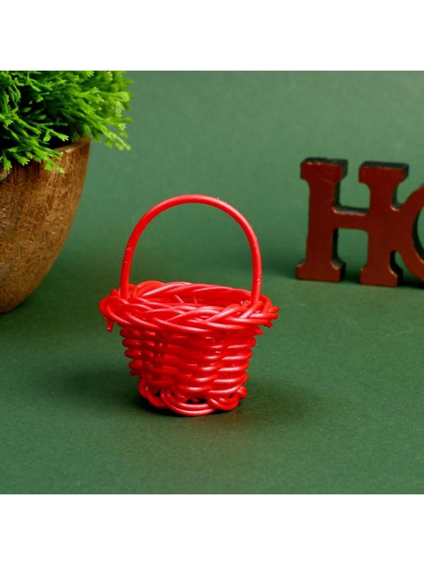 Кукольная миниатюра «Корзинка», цвета МИКС