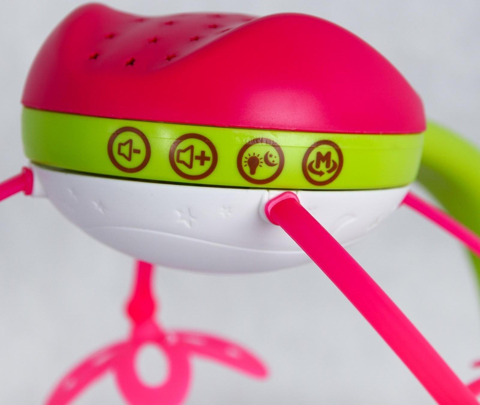 Мобиль музыкальный «Яркие птички», с ночником + пульт, цвет МИКС