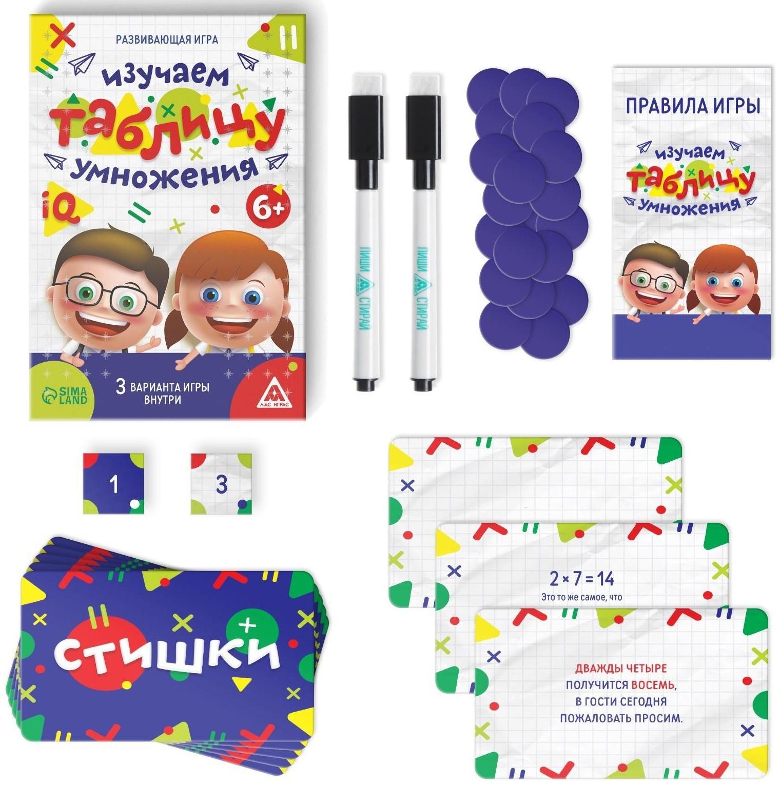 Настольная обучающая игра «Изучаем таблицу умножения»