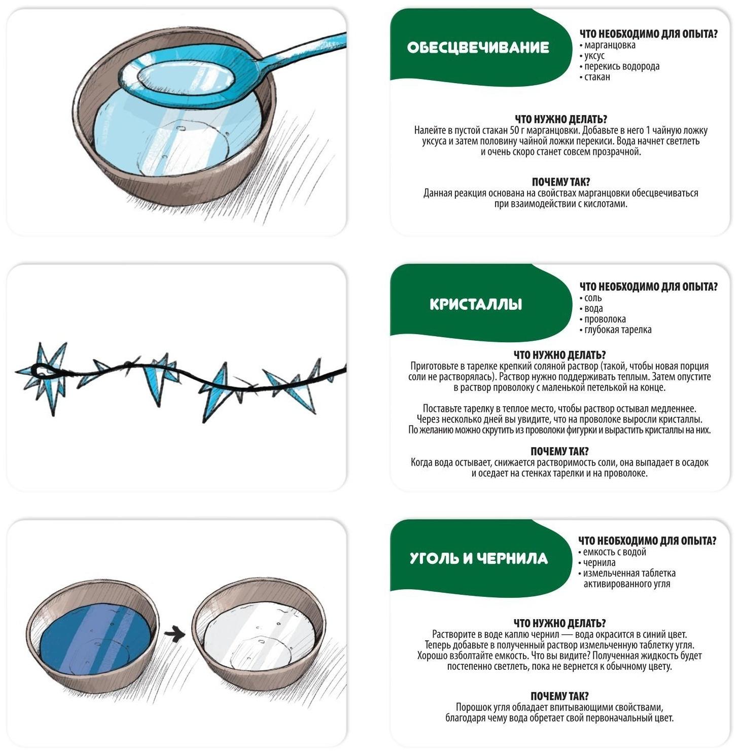Развивающая игра «Опыты для юных гениев. Химия», 30 карт, 7+