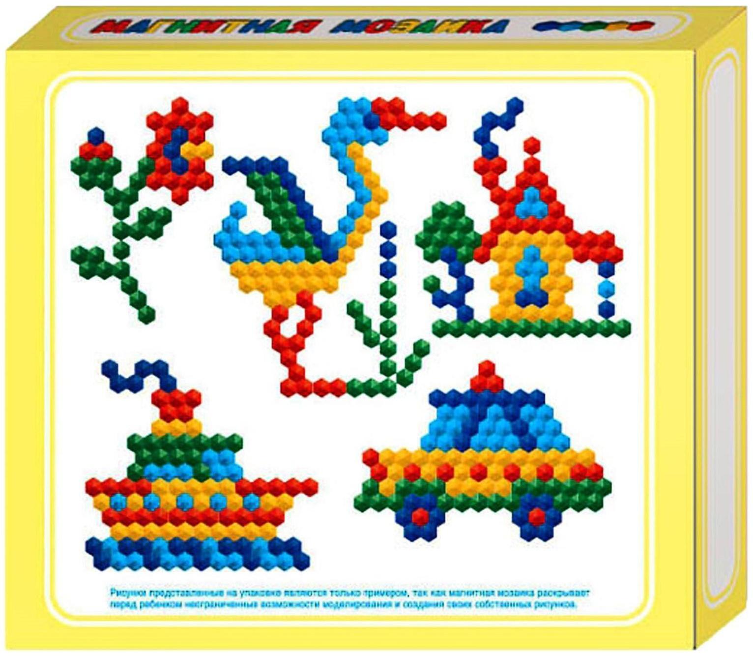 Мозаика магнитная шестигранная, 5 цветов, 125 элементов