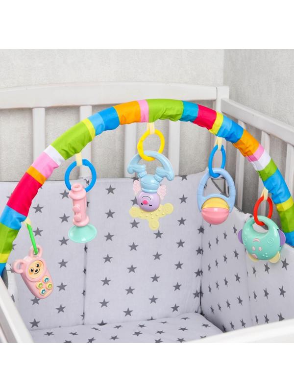 Дуга игровая мягкая на коляску/кроватку «Забава», 46 - 68 см