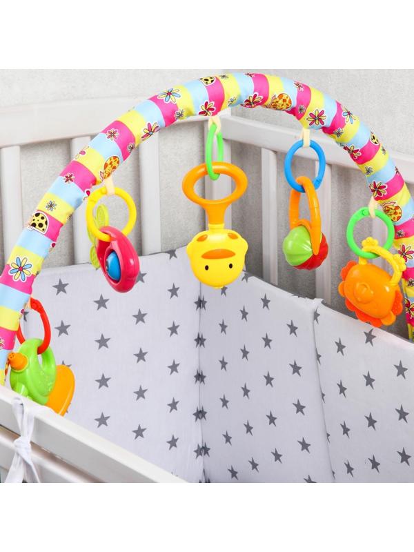 Дуга игровая мягкая на коляску/кроватку «Цыпленок», 43 - 63 см