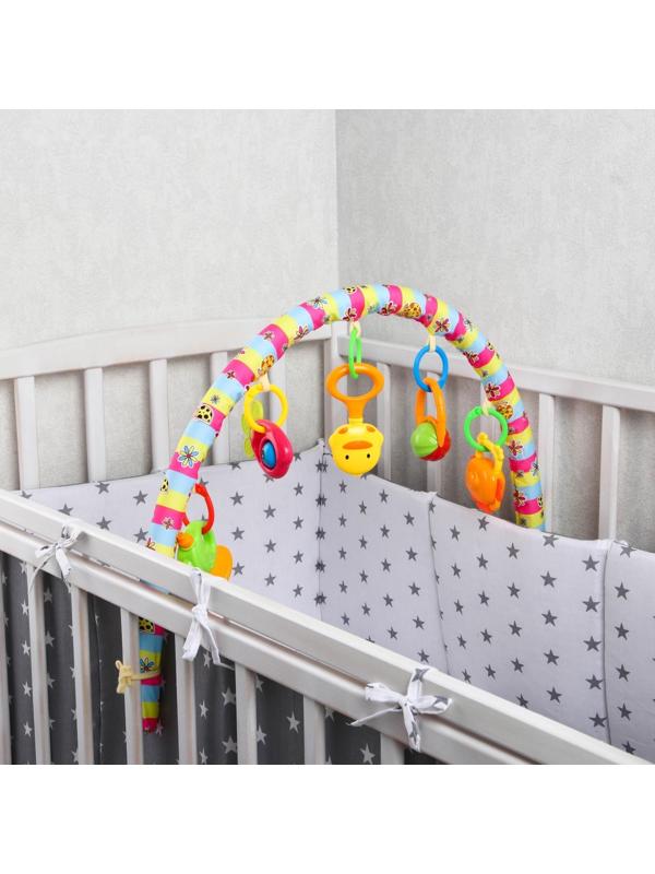 Дуга игровая мягкая на коляску/кроватку «Цыпленок», 43 - 63 см