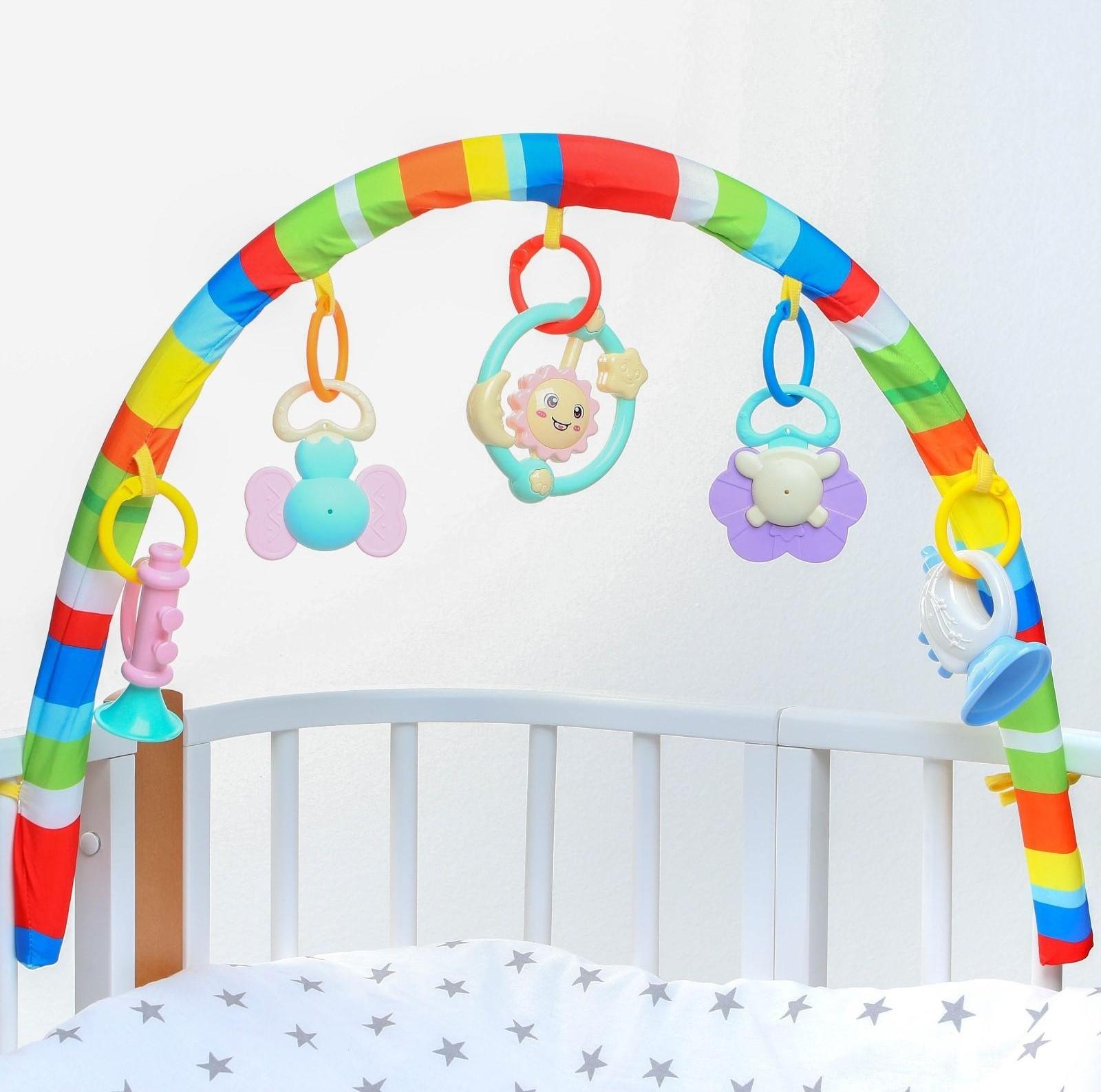 Дуга игровая мягкая на коляску/кроватку «Дудочка», р-р 46-83