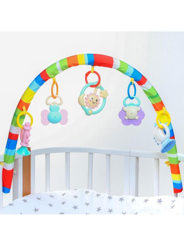 Дуга игровая мягкая на коляску/кроватку «Дудочка», р-р 46-83