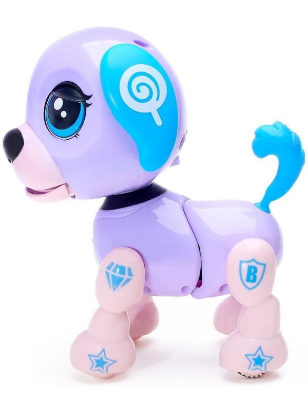 Интерактивная игрушка-щенок «Маленький друг», поёт песенки, отвечает на вопросы, цвет фиолетовый